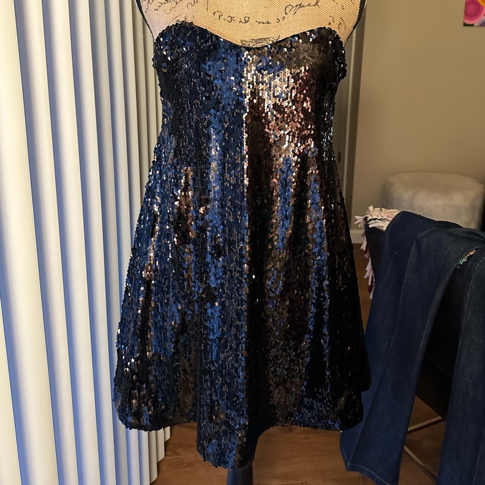 NBD Black Sequin Dress